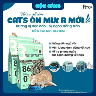 Hạt mèo Cat's On Mix R - Hạt CatOn Chà Bông Ruốc Gà thơm ngon hấp dẫn
