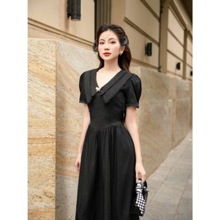Đầm chữ A xếp ly dáng xòe LD364 (Tặng kèm cài áo)