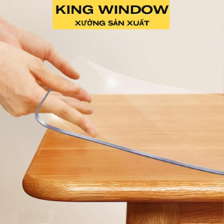 Tấm kính nhựa dẻo trải bàn trong suốt chống thấm nước dày 2mm Thảm nhựa trải bàn pvc