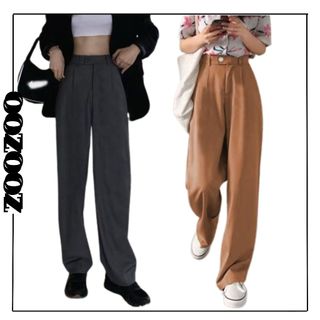 Quần tây ống suông rộng lưng cao 1LY có size ZOOZOO