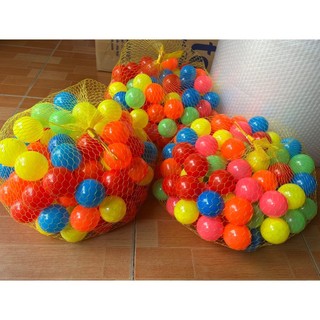 Combo túi 100 quả bóng nhựa mềm hàng Việt Nam, banh nhựa 5,5cm cho bé.