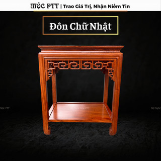 Đôn chữ nhật gỗ hương đá kích thước mặt 40 x 60 cao 50 60 70 80 cm