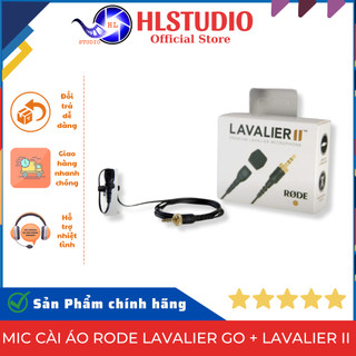 Mic Cài Áo Rode Lavalier GO + Lavalier II Combo HL Studio - 20Hz-20kHz, Đa Hướng, Nhạy Cảm Cao