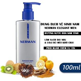  Dung Dịch Vệ Sinh Nam Giới Nerman Hygiene Solution Elegent Men 100ml Hương Nước Hoa Pháp Cao Cấp 