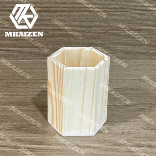 Chậu gỗ lục giác - chậu gỗ cắm hoa - wooden pot - Chậu gỗ lục giác trồng cây