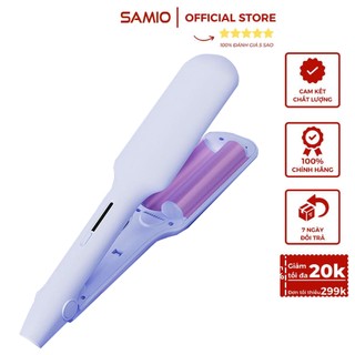 Máy uốn tóc xoăn sóng nước hippie 25mm công nghệ gốm sứ ion âm bảo vệ tóc, máy tạo kiểu làm xoăn- samio