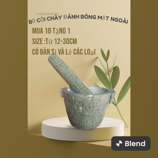 Cối và chày đá kích thước 22cm