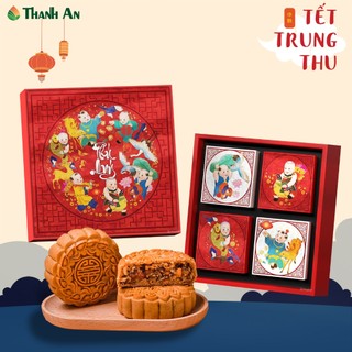 Hộp 4 Bánh trung thu chay, mặn Thanh An thơm ngon và ít ngọt Healthy Nhiều Lựa Chọn - TT002