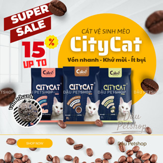 CÁT VỆ SINH CHO MÈO CITYCAT 8L - SIÊU VÓN, KHỬ MÙI, TRỌNG LƯỢNG 4KG
