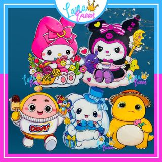 Lồng đèn trung thu cho bé 2 mảnh 3d đáng yêu - lana queen
