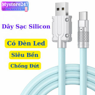 Dây cáp sạc nhanh siêu bền micro usb type c bằng silicone
