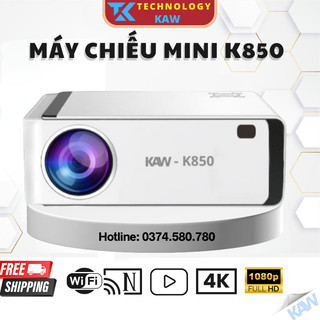 Máy chiếu mini kaw k850 hệ điều hành android, kết nối máy tính, điện thoại, full hd 1080 - bảo hành 24th