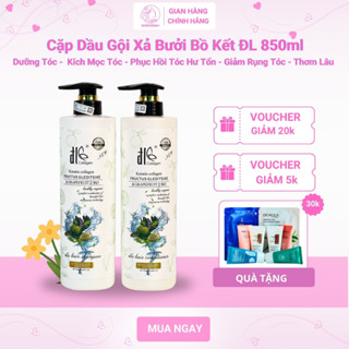  Cặp Dầu Gội Xả Bưởi Bồi Kết ĐL 850ml ShopXinh+ Dưỡng Tóc Kích Mọc Tóc Phục Hồi Hư Tổn Giảm Rụng Tóc Sạch Gàu Thơm Lâu 