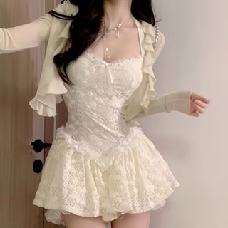 HAYLEE DRESS Set áo khoác +chân váy ren phong cách tiểu thư ulzzang SAM SAM BOUTIQUE