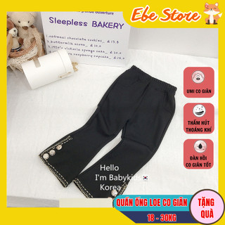 Quần bé gái, quần dài bé gái từ 18-30kg, chất umi co giãn dáng loe q00010, ebestore