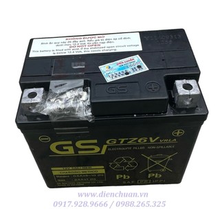Ắc quy xe máy gs gtz6v dùng cho xe pcx, vision, lead 125, sh mode, sh 125/150, airblade 125, grande std