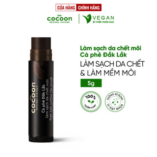 Tẩy tế bào chết cà phê Đắk Lắk Cocoon làm sạch da chết môi 5g thuần chay