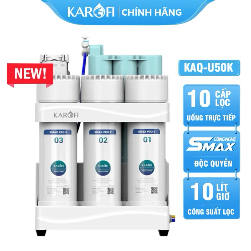 MÁY LỌC NƯỚC KAROFI KAQ-U50K - 10 LÕI GIÁ TỐT NHẤT 2024