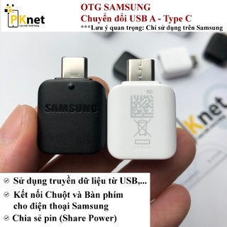Đầu Chuyển Đổi USB OTG - cáp Type C, Chính Hãng Samsung Sản Xuất [Bảo hành 12 tháng]