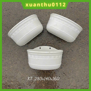 Chậu ốp tường trồng hoa cây cảnh cỡ lớn- chậu treo Tường bán nguyệt trồng hoa cây cảnh