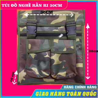 Túi đồ nghề sửa chữa màu rằn ri, loại 30cm