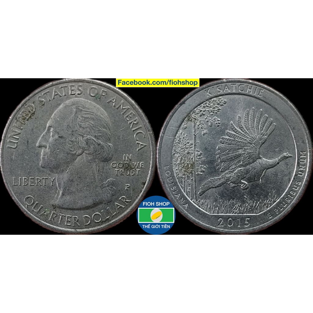 Đồng xu Quarter Dollar Mỹ (United States) 2015, Kisatchie