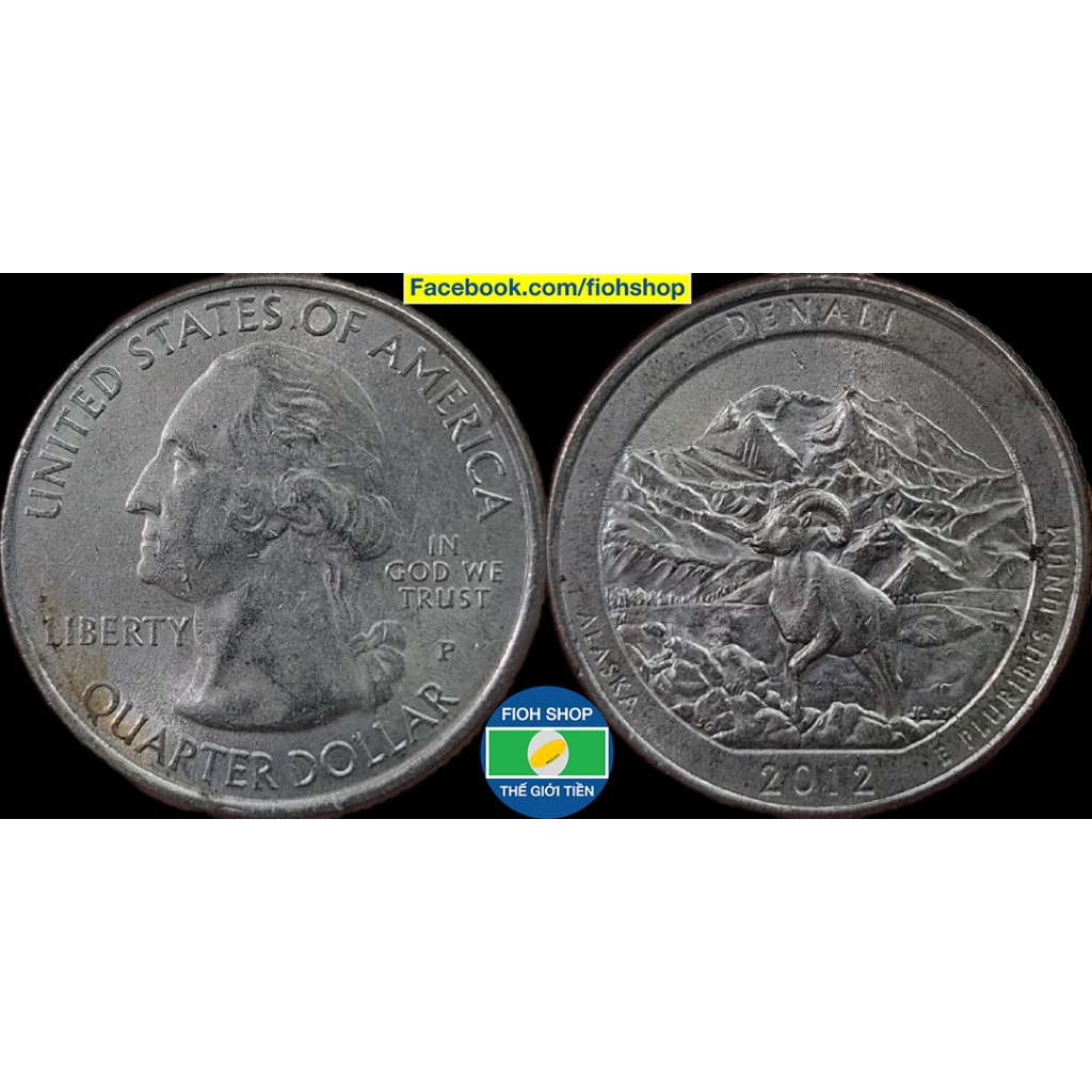 Đồng xu Quarter Dollar Mỹ (United States) 2012, Denali