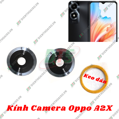 Mặt kính camera Oppo A2X sẵn keo dán