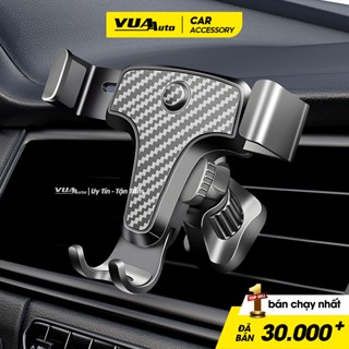 Giá đỡ điện thoại trên ô tô VuaAuto kẹp gắn cửa khe gió điều hoà xoay 360 độ vân cacbon tinh tế nhỏ gọn tiện lợi cho xe