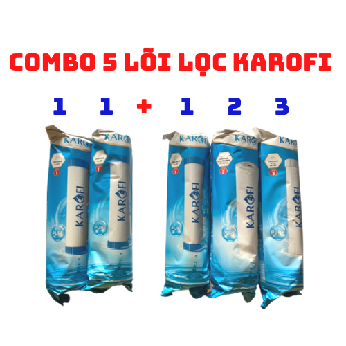 LÕI LỌC KAROFI 123 ,LỌC THÔ KAROFI 123-SHOP CÓ CHIA PHÂN LOẠI BỘ 3 LÕI VÀ COMBO 5 LÕI .