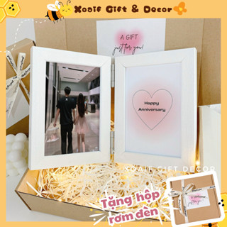 Tặng hộp quà - Khung ảnh đôi in theo yêu cầu, quà tặng người yêu