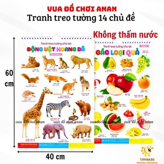 Tranh treo tường 14 chủ đề đồ chơi thông minh giúp bé nhận biết thế giới xung quanh- Vuadochoianan