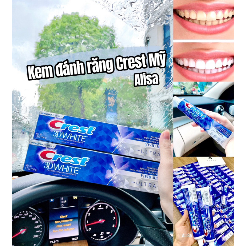Bộ sản phẩm trắng răng Crest 3D white - ALISA