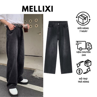 Quần Jean Ống Rộng Nam Nữ Unisex WASH 3 Màu phong cách 