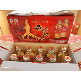 [HÀNG CHÍNH HÃNG] Nước Hồng Sâm Có Củ  Hàn Quốc, 10 chai *100ml