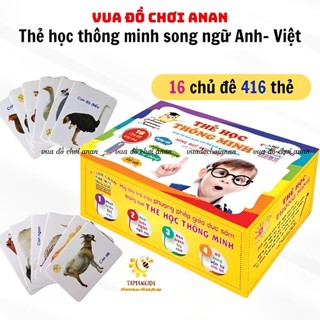 Bộ Thẻ Học Thông Minh Flashcards 16 Chủ Đề 416 Thẻ Học Song Ngữ Anh Việt Giúp Bé Phát Triển Ngôn Ngữ