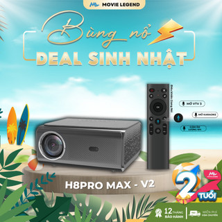 Máy chiếu mini h8pro max version 2 - movie legend - full hd 1080p - hỗ trợ 4k