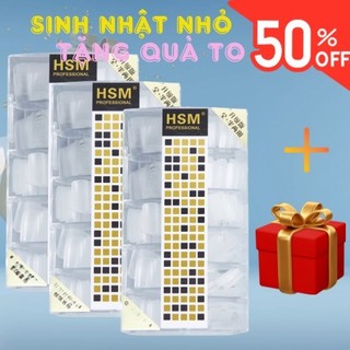 MÓNG ÚP HSM NHÁM, Up Nail PHOM BẦU NHỌN (hạt na , oval) Móng Up Tay Hộp 500 Móng CHANH NAIL