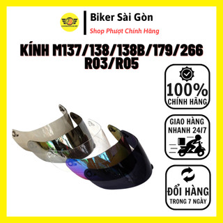 Kính thay thế gắn mũ bảo hiểm fullface royal m137 m138 m138b m179 m266, roc 03 roc 05- biker sài gòn