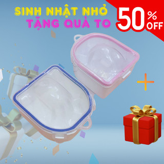 Bát ngâm tay làm nail 2 lớp - bát ngâm tay làm móng chia ngón tiện lợi chanh nail