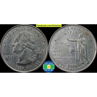 Đồng xu quarter dollar mỹ 2008, hawaii