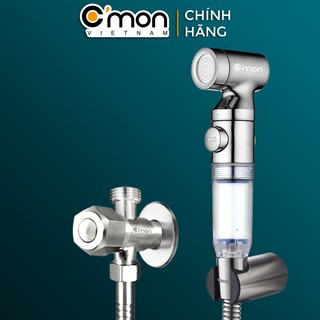 Bộ vòi xịt vệ sinh tăng áp lọc và tùy chỉnh áp lực nước cao cấp c'mon vx-06