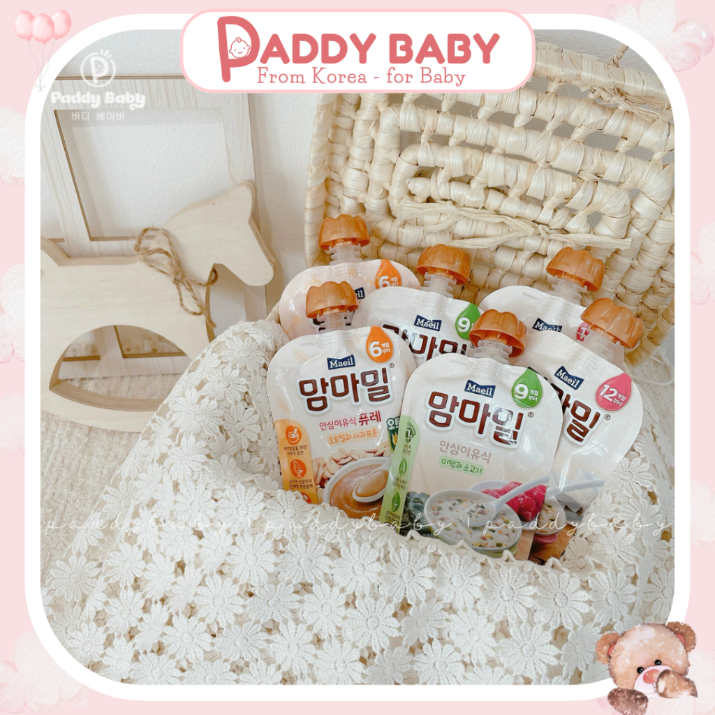 Cháo tươi ăn liền Maeil nội địa Hàn cho bé từ 6m+ (100gr/gói)