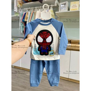 Bộ dài tay bé trai hình siêu nhân cho bé trai từ 2 tuổi - 6 tuổi