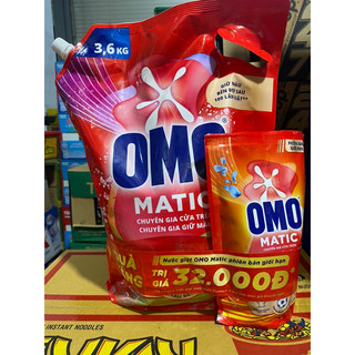 Nước giặt Omo cửa trên 3,6kg(tặng )