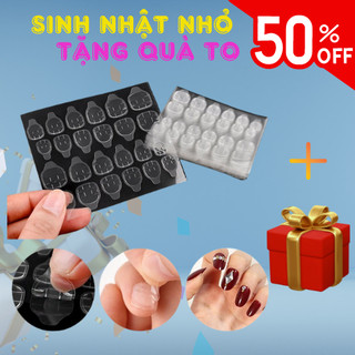 Keo dán Móng Úp Nail Box, Miếng keo 2 mặt dán móng , keo silicon, miếng dán nailbox ( tờ 24 miếng dán) CHANH NAIL
