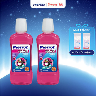 Combo 2 Nước Súc Miệng Trẻ Em Hương Dâu Tây Ngăn Ngừa Sâu Răng PIERROT Piwy Không Cay 500ML Cho Bé Từ 6 Tuổi