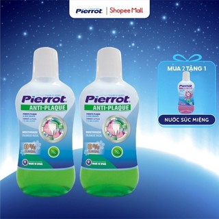 Combo 2 Nước Súc Miệng Ngừa Sâu Răng PIERROT Chống Hình Thành Mảng Bám, Tăng Cường Men Răng 500ML
