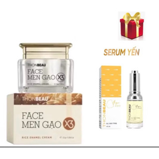  COM MBO KEM FACE MEN GẠO X3 + SERUM YẾN TUOI CHÍNH HÃNG 