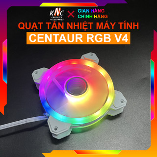Quạt Tản Nhiệt Led RGB Centaur V4 Trắng Kích Thước 12cm Chuẩn 6Pin Đồng Bộ Hub - Hàng New
